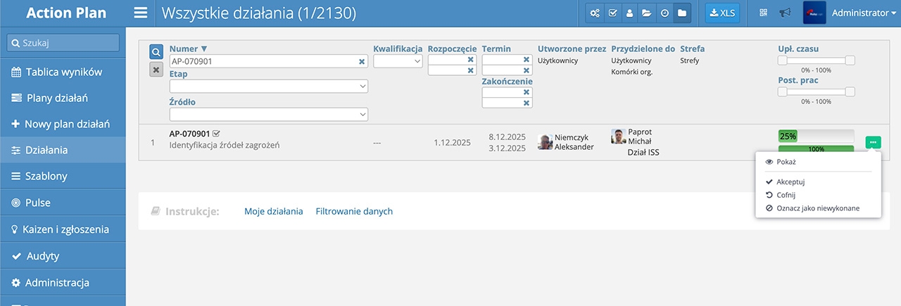 nowe menu kontekstowe