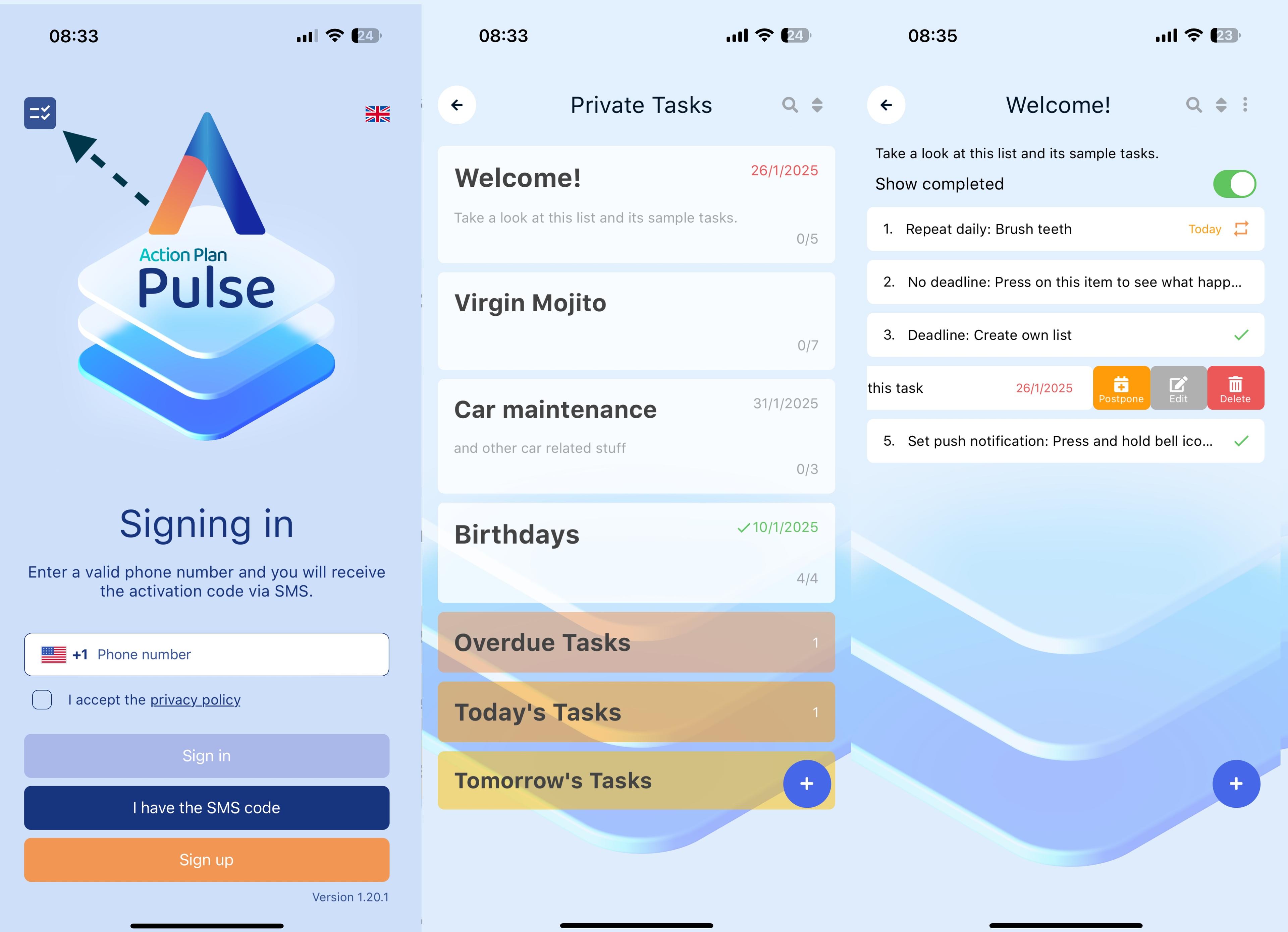 Private tasks module