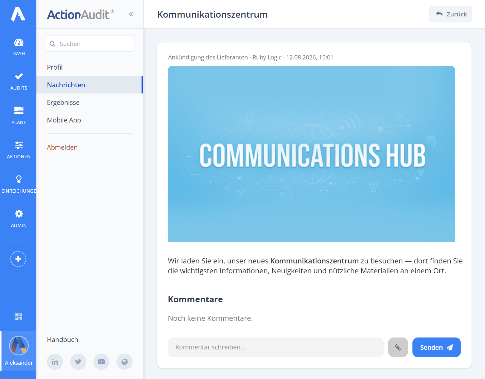 Ankündigungen als Dialog gestalten