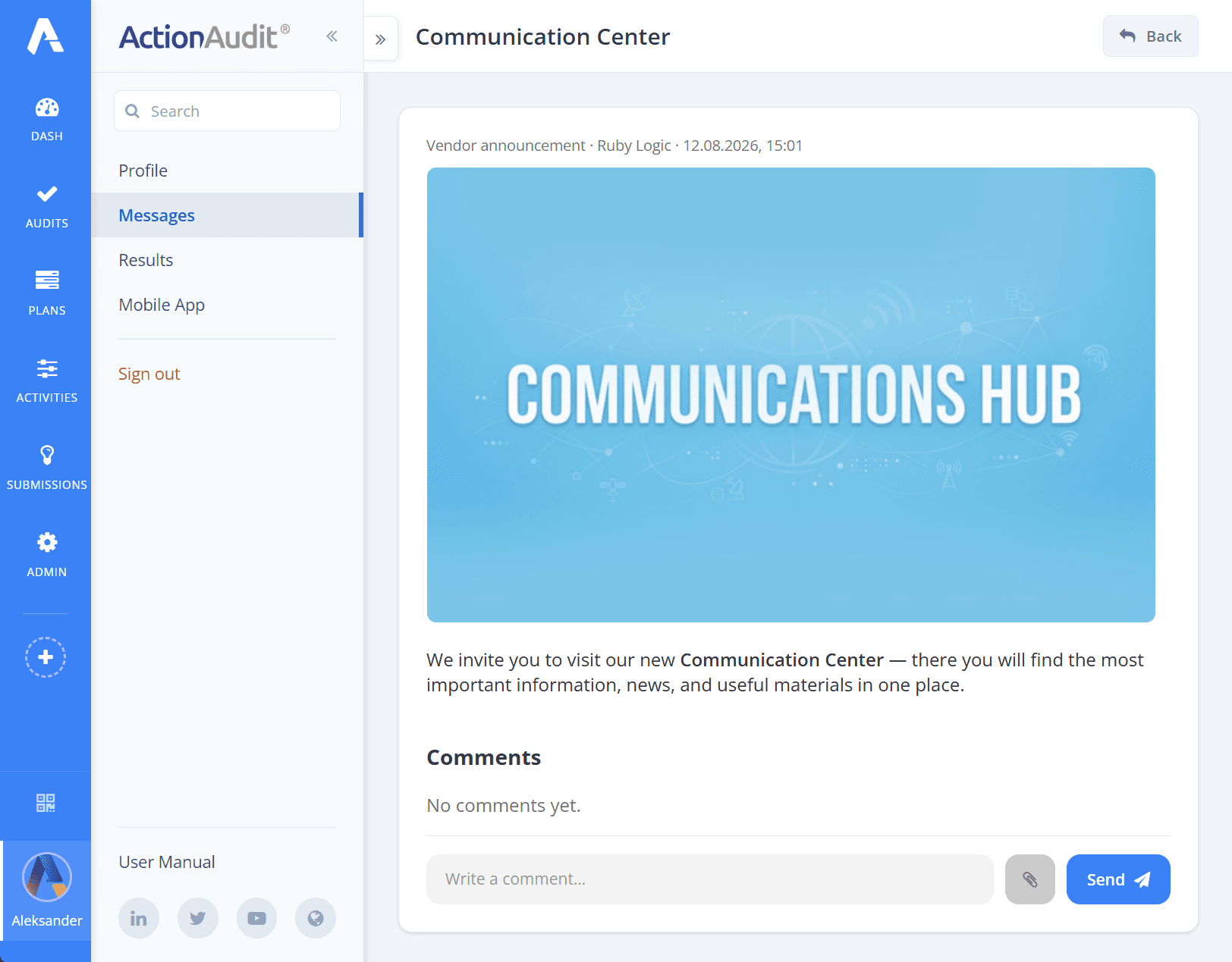 Turn announcements into two-way communication