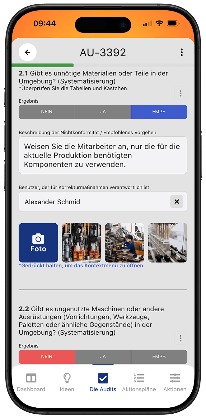 Vorschau des umfassenden mobilen Auditings