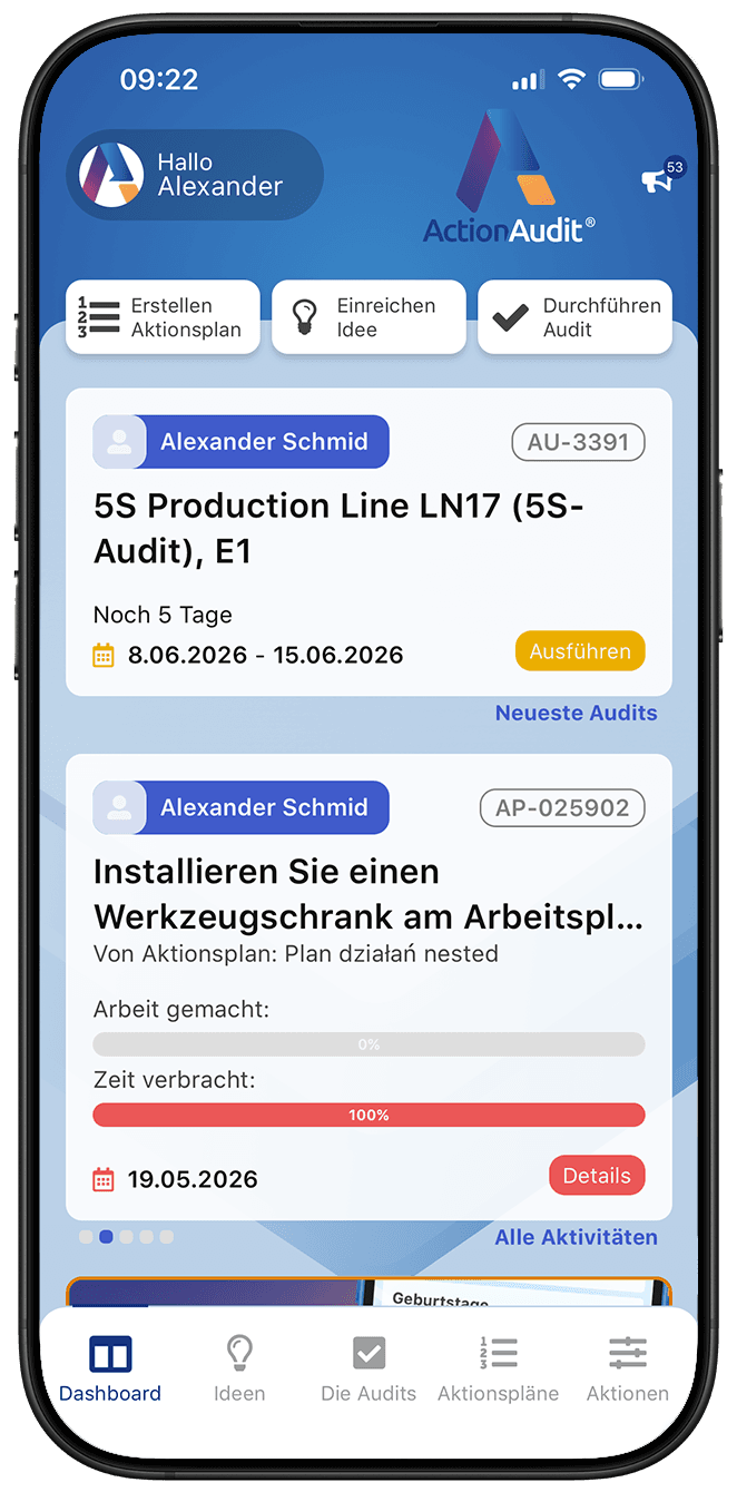 Vorschau für Korrekturmaßnahmen von unterwegs