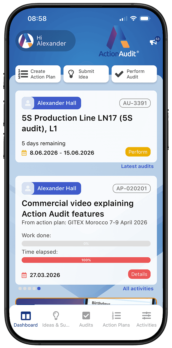 On-the-go corrective action preview