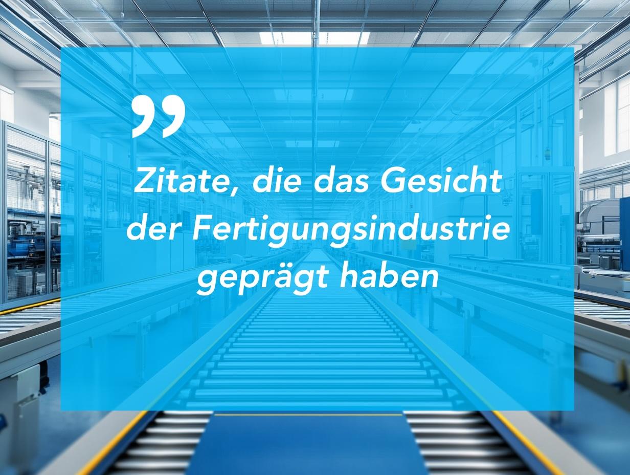 Zitate, die das Gesicht der Fertigungsindustrie geprägt - Teil eins