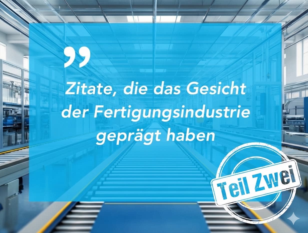 Zitate, die das Gesicht der Fertigungsindustrie geprägt haben – Teil Zwei
