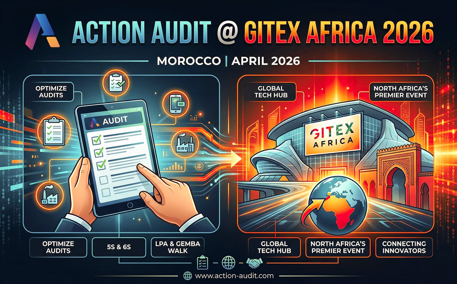 Action Audit erobert den afrikanischen Markt! Wir sehen uns auf der GITEX Africa 2026