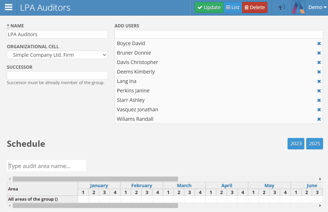 Adding Users to an Auditor Group