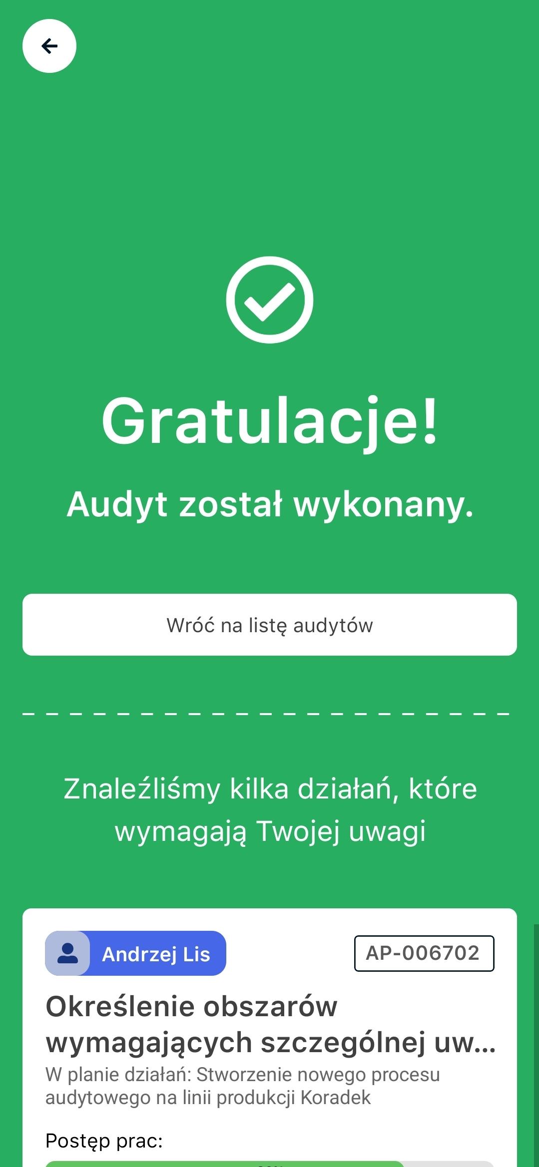 Zakończenie audytu