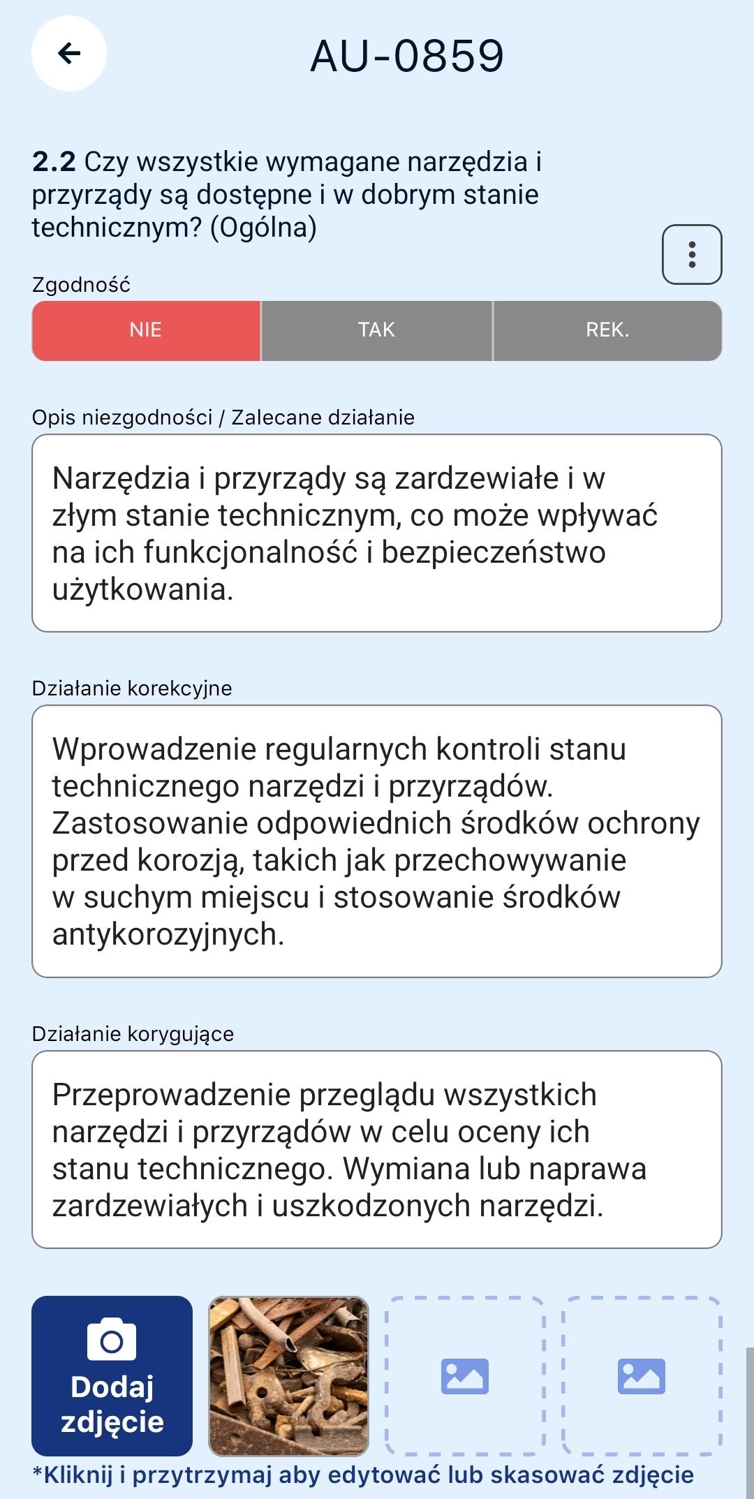 Odpowiedź udzielona przez Audytora AI