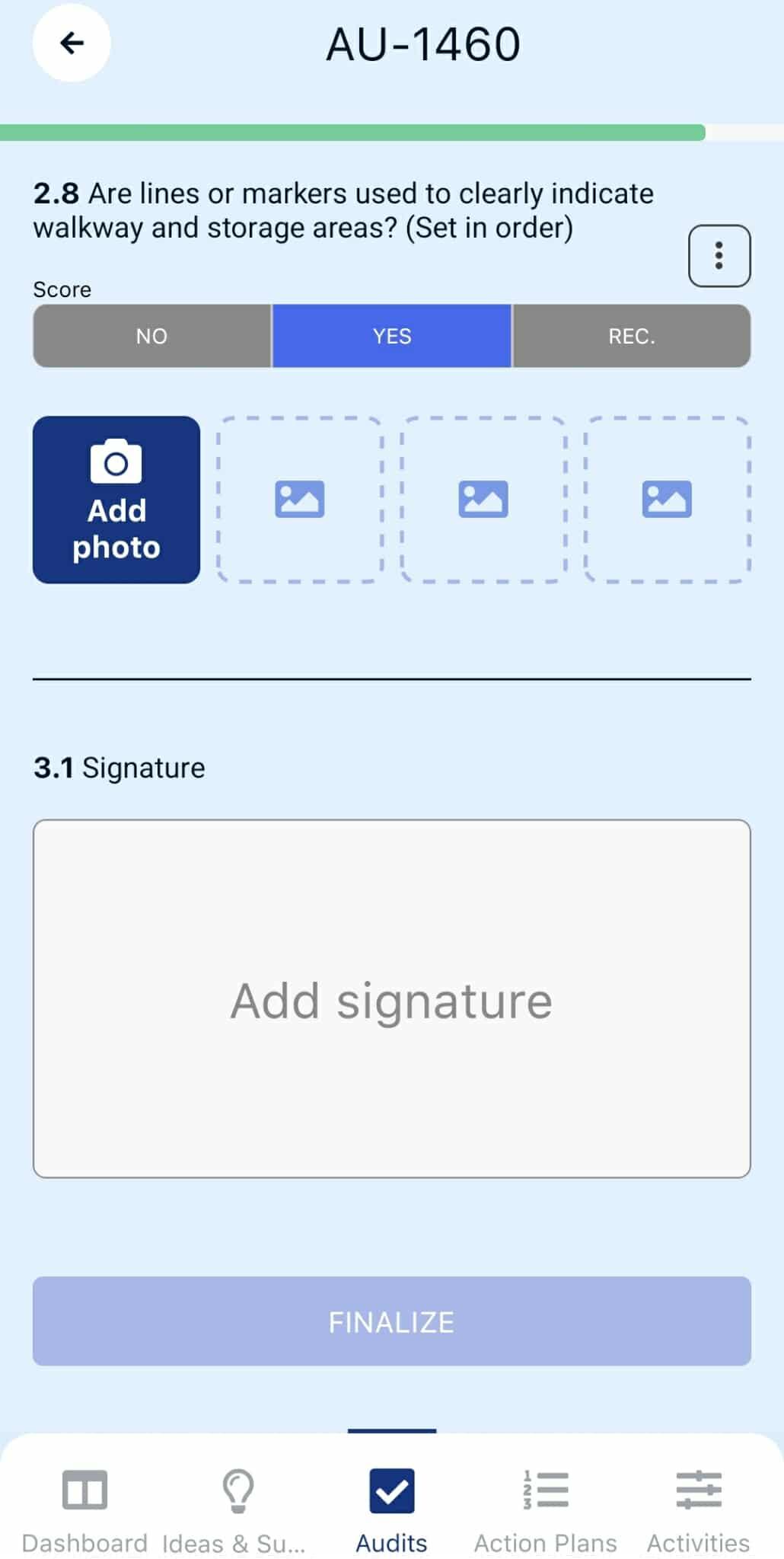 Audit signature