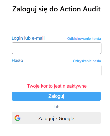 Zablokowane konto