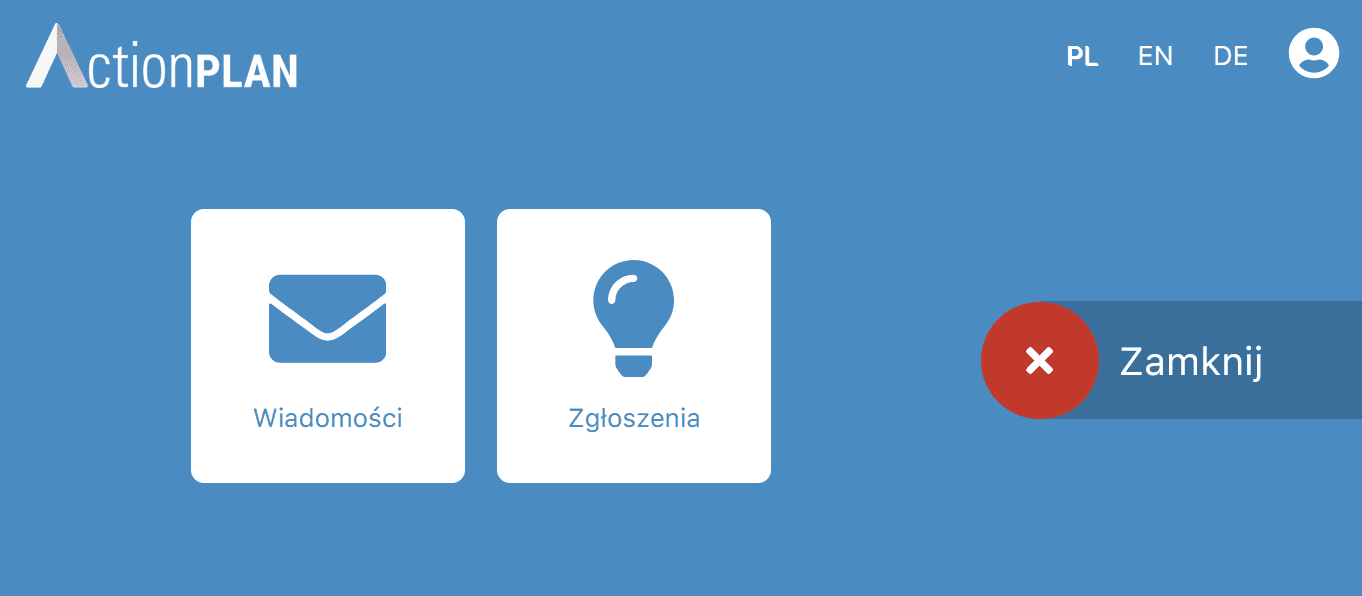 Ekran menu głównego