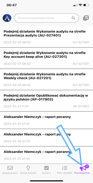 Powiadomienia Pulse