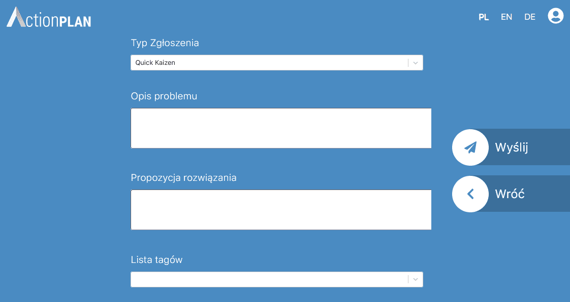 Przykład dodawania zgłoszenia