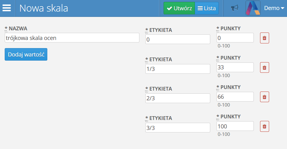 Nowa skala ocen