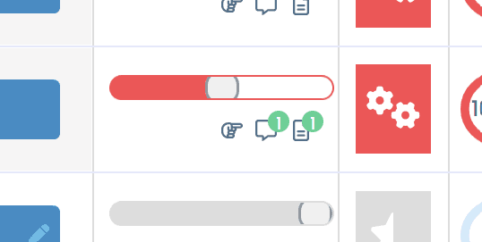 Comments, Attachments, and Reminders Buttons