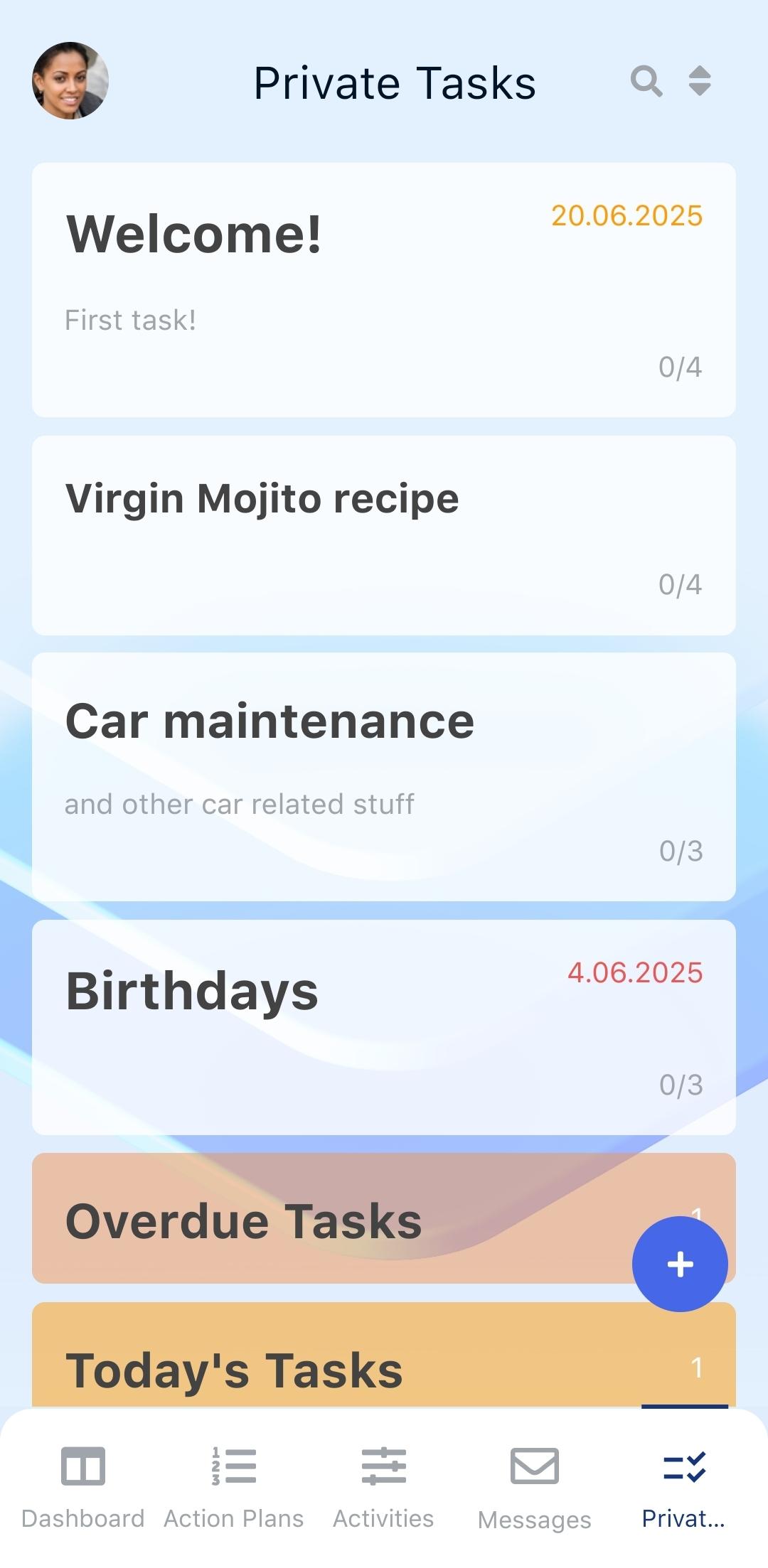Task list