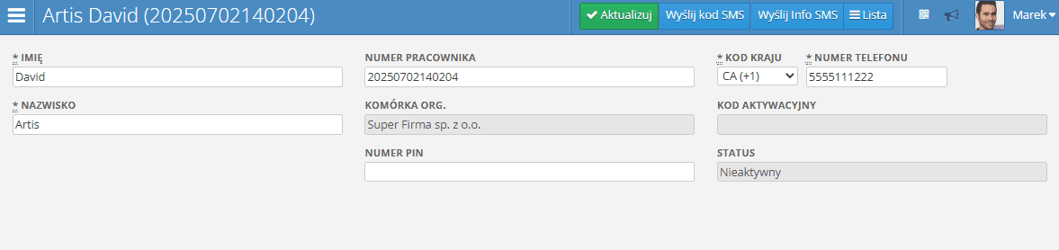 Nowy pracownik Pulse