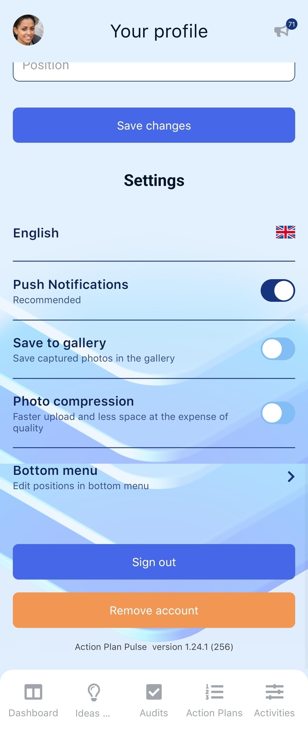 Settings