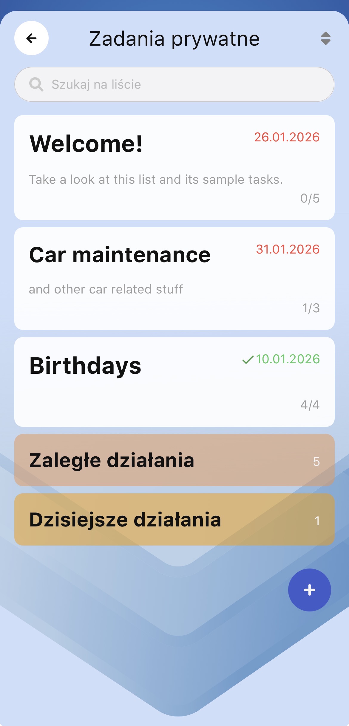 Prywatna lista zadań