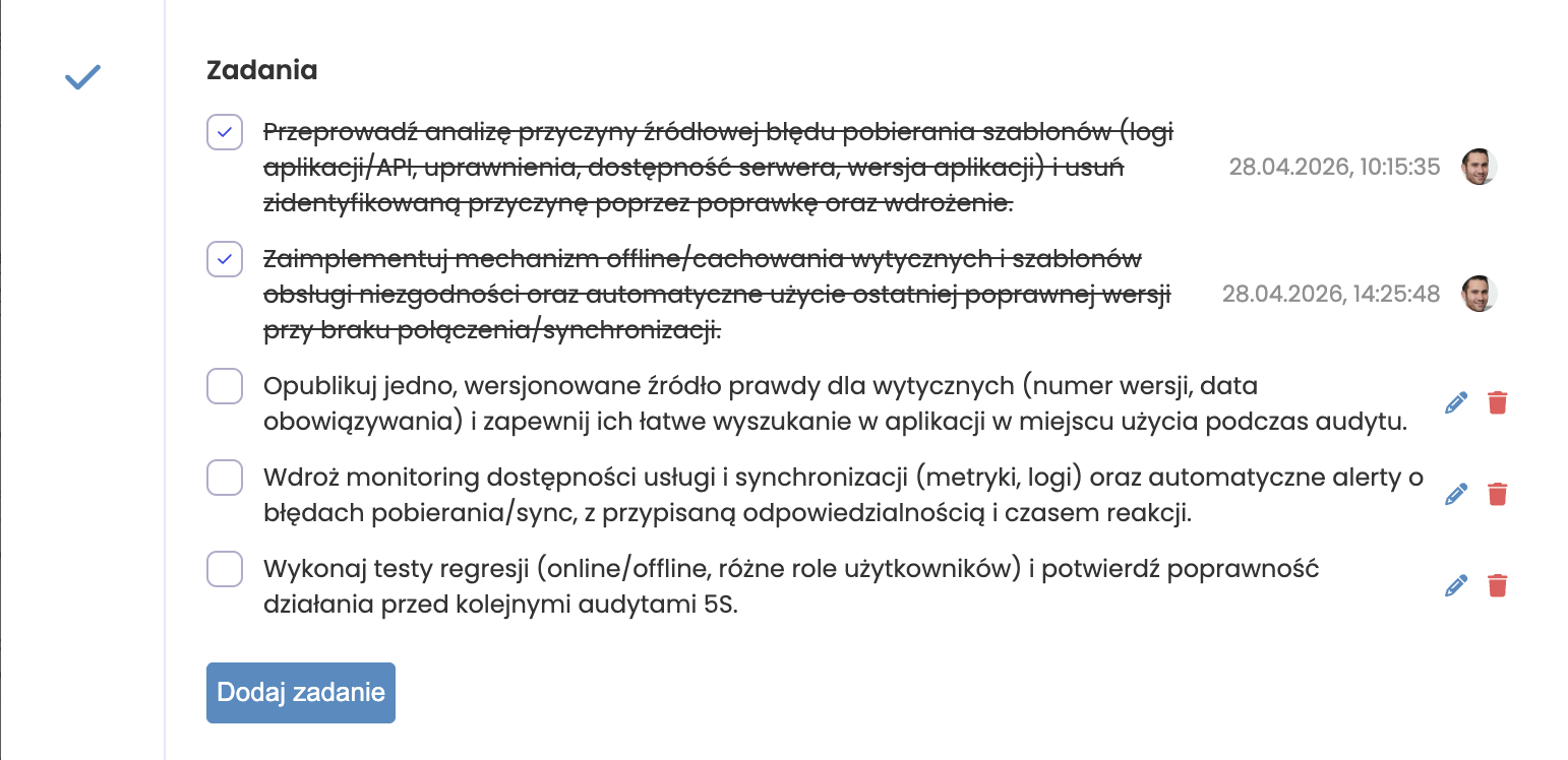 Dodanie zadania
