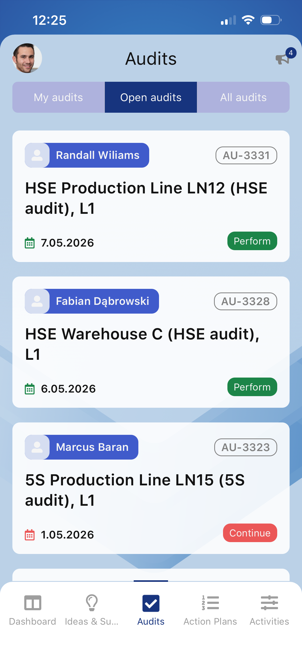 Audit list