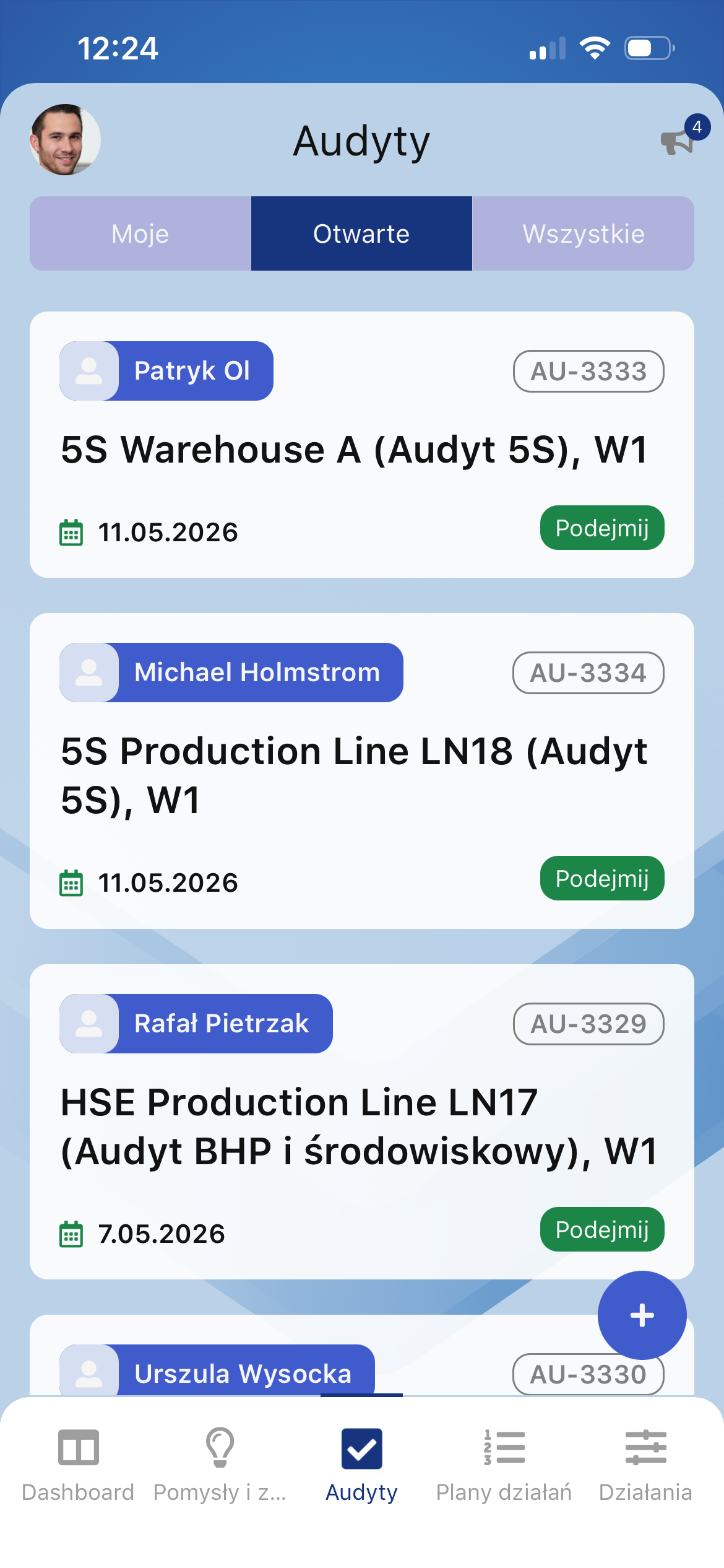 Lista audytów