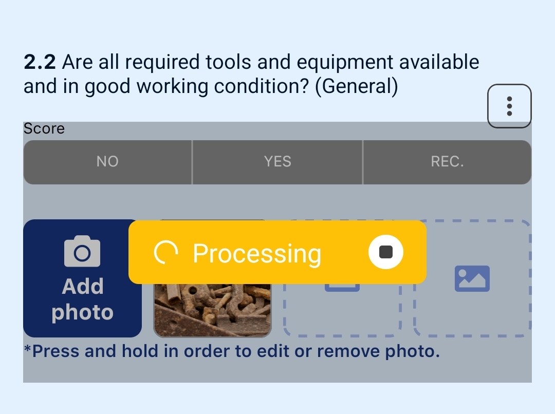 AI auditor processing