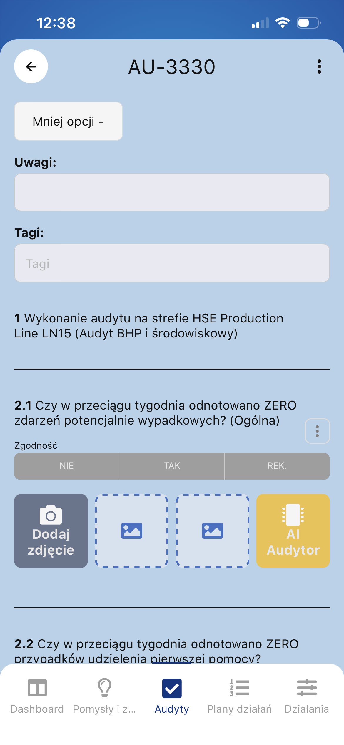 Więcej opcji