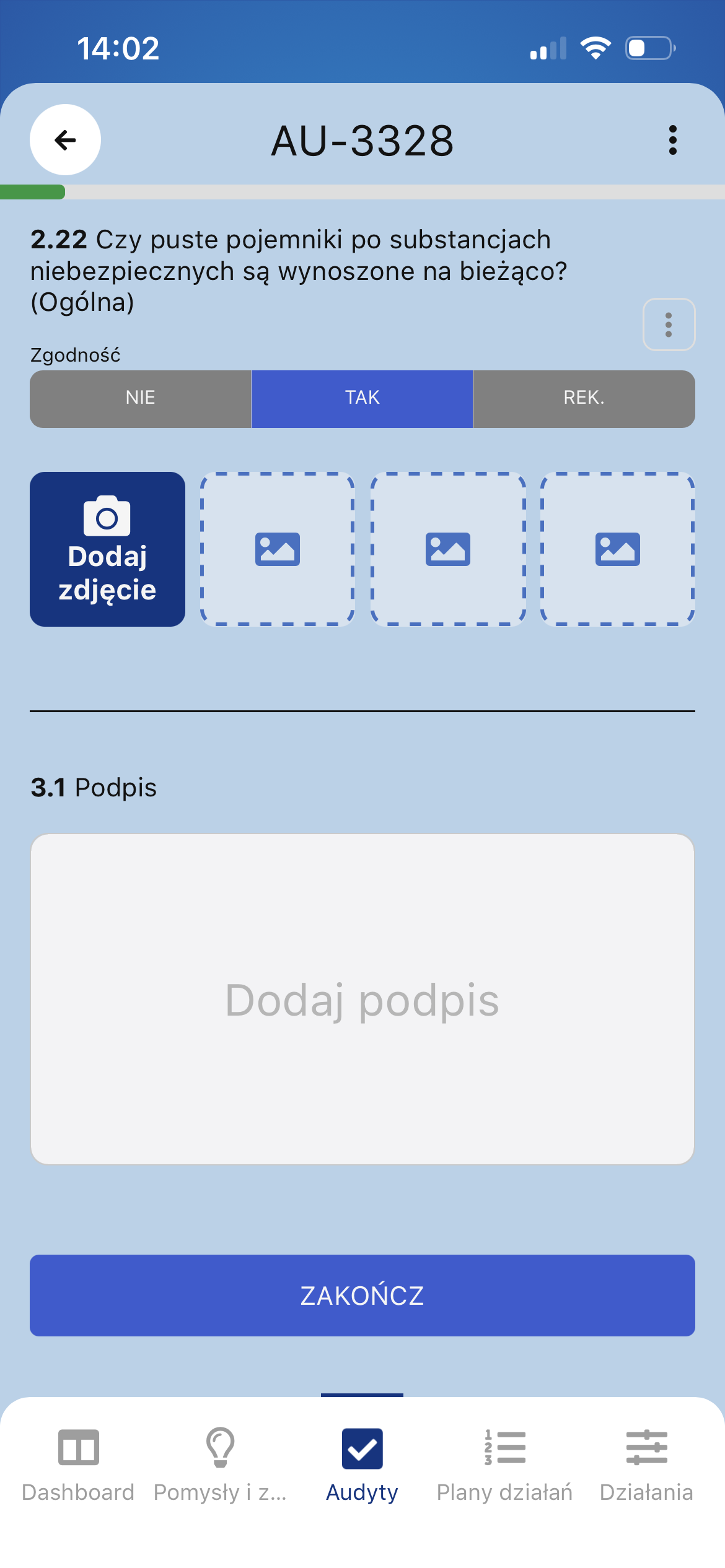 Podpis audytu