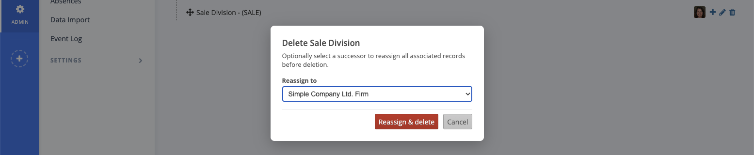 Removing organizational cell 3