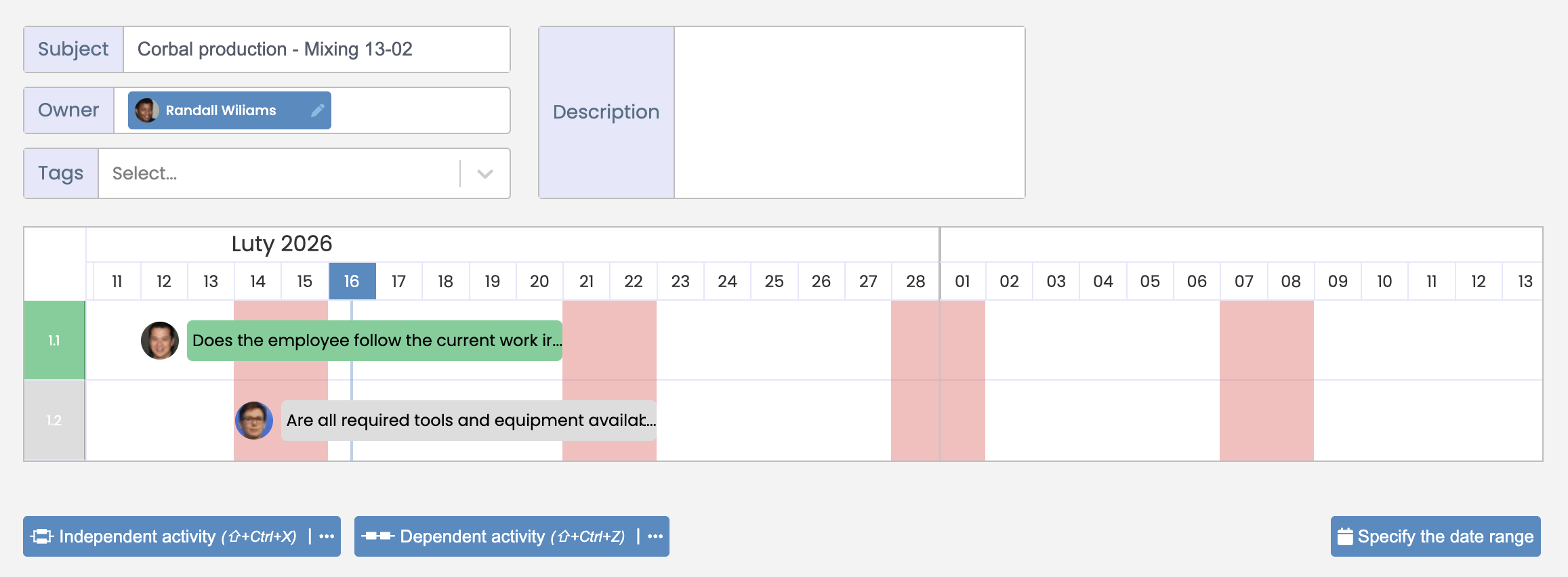 Gantt View