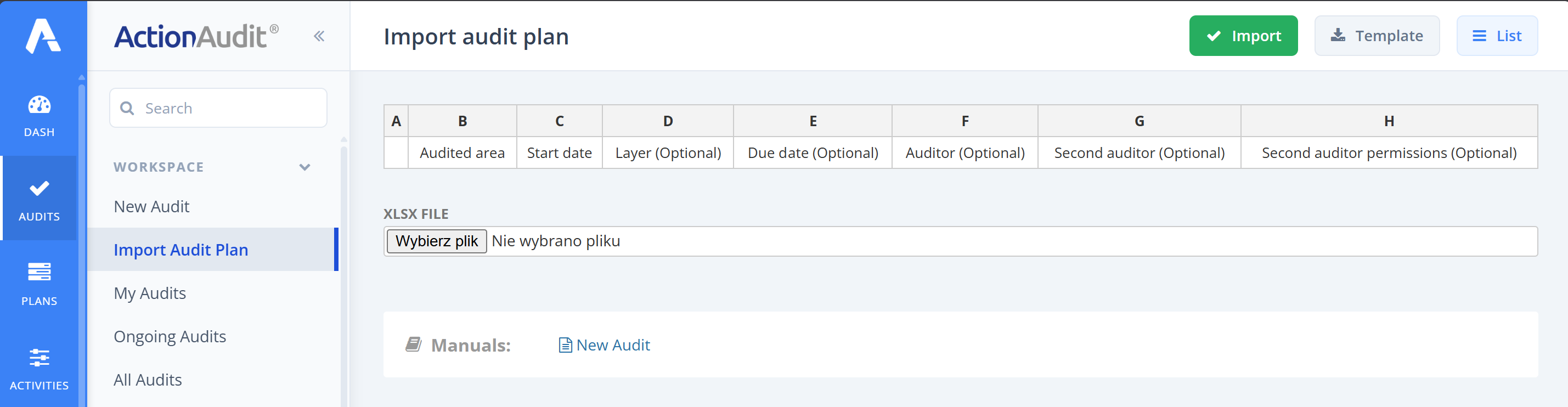 Import audits