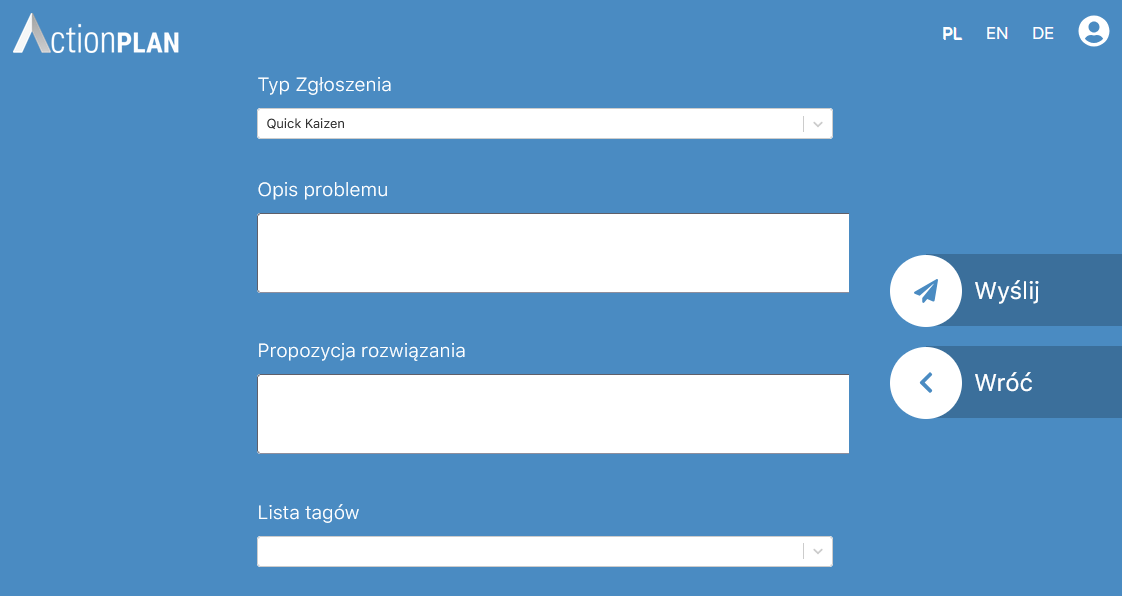 Przykład dodawania zgłoszenia