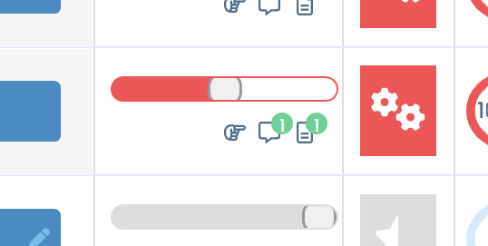 Comments, Attachments, and Reminders Buttons