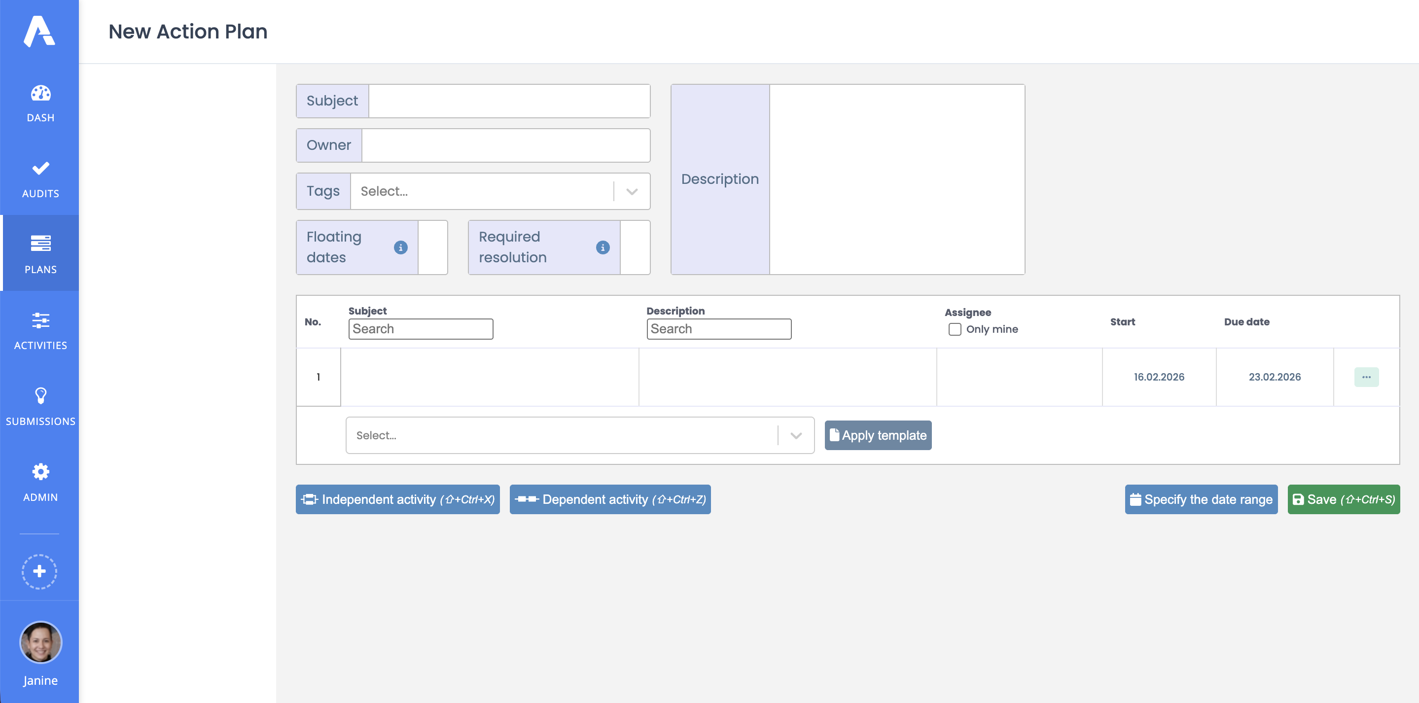 Creating an Action Plan