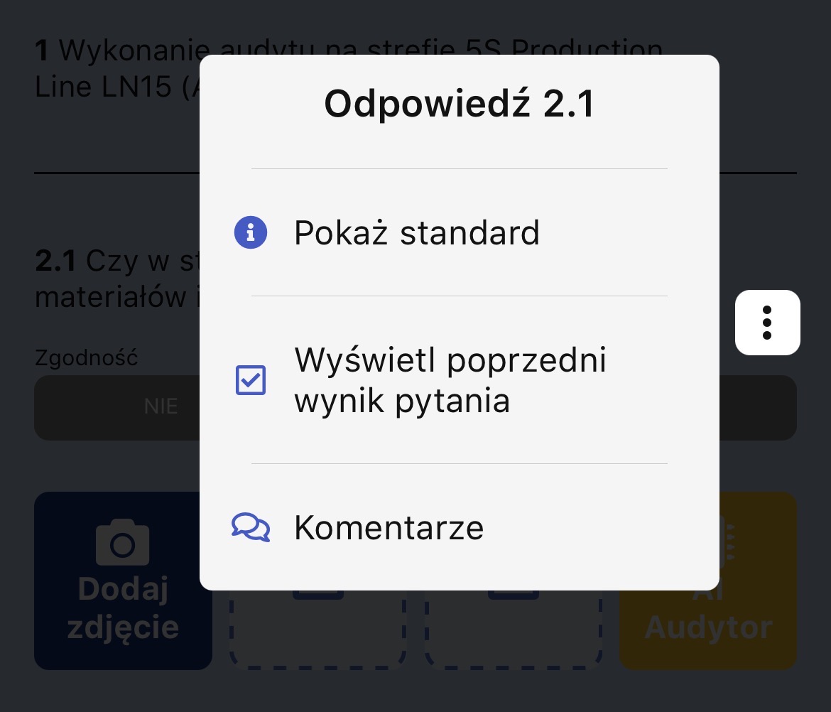 poprzedni wynik pytania