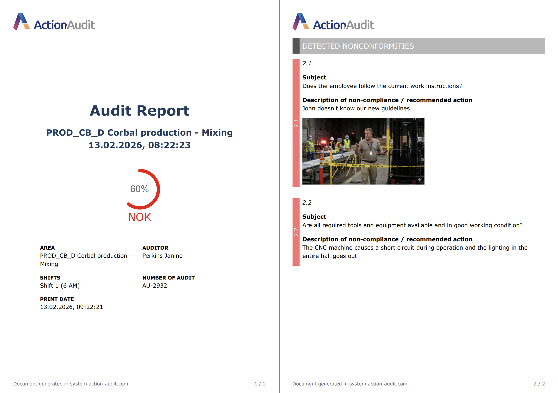 Audit Execution Report